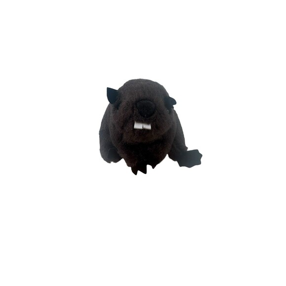 Folkmanis Mini Beaver Finger Puppet Brown Plush Stuffed Animal 2561 7" Preowned - Picture 1 of 13